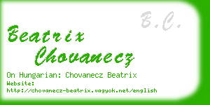 beatrix chovanecz business card